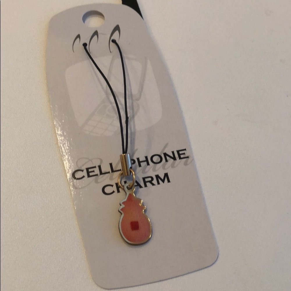 Pineapple cellphone charm
